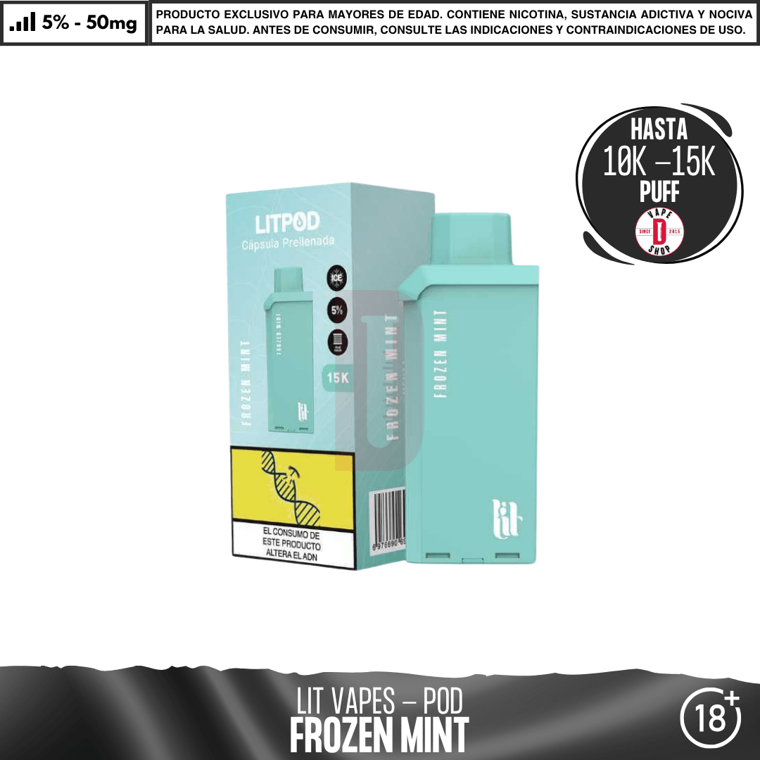 Litpod Pod 10000 - 15000 PUFF - Vape Desechable - Lit Vapes | EQC-LIT-LPK-POD-FRMI
