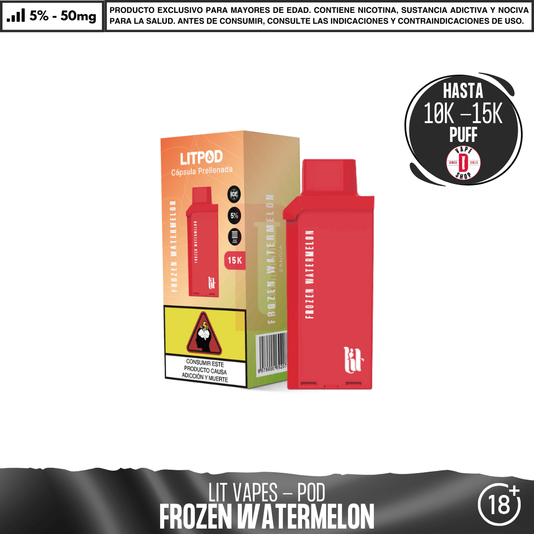 Litpod Pod 10000 - 15000 PUFF - Vape Desechable - Lit Vapes | EQC-LIT-LPK-POD-FRWA