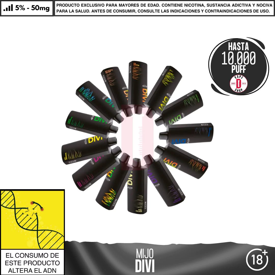 Mijo - Divi 10000 PUFF - Vape Desechable - Mijo | DIS - MITO - ALV - DIV - 50