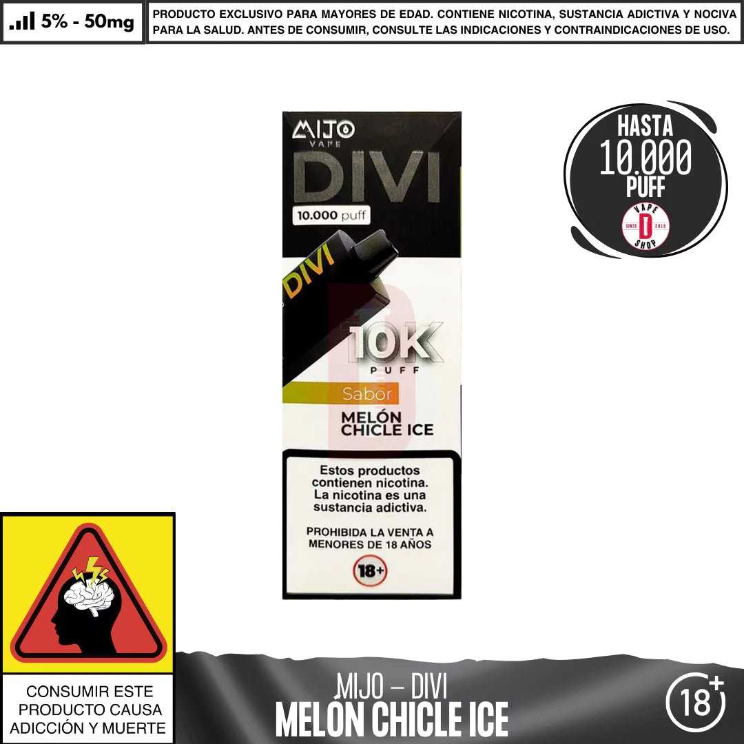 Mijo - Divi 10000 PUFF - Vape Desechable - Mijo | DIS - MITO - MCI - DIV - 50