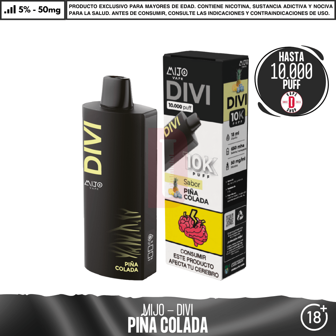 Mijo - Divi 10000 PUFF - Vape Desechable - Mijo | DIS-MITO-PIC-DIV-50