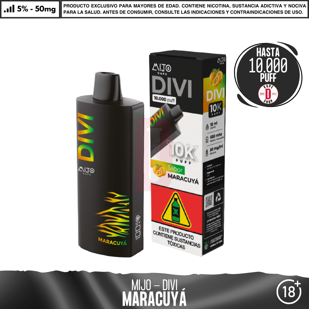 Mijo - Divi 10000 PUFF - Vape Desechable - Mijo | DIS-MITO-MAR-DIV-50