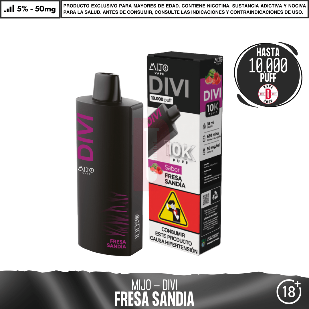Mijo - Divi 10000 PUFF - Vape Desechable - Mijo | DIS-MITO-FRS-DIV-50
