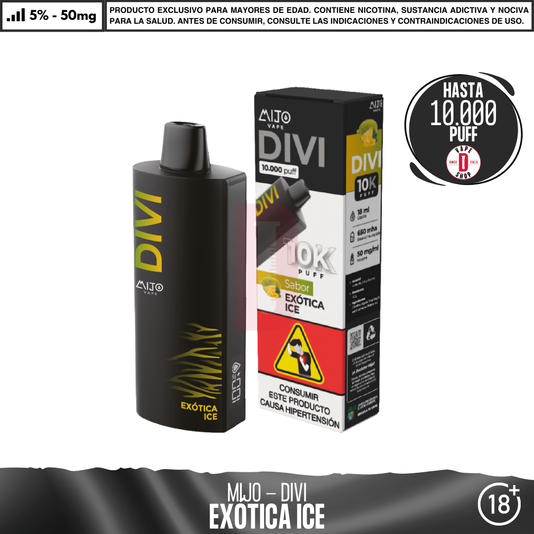Mijo - Divi 10000 PUFF - Vape Desechable - Mijo | DIS-MITO-PIC-DIV-50