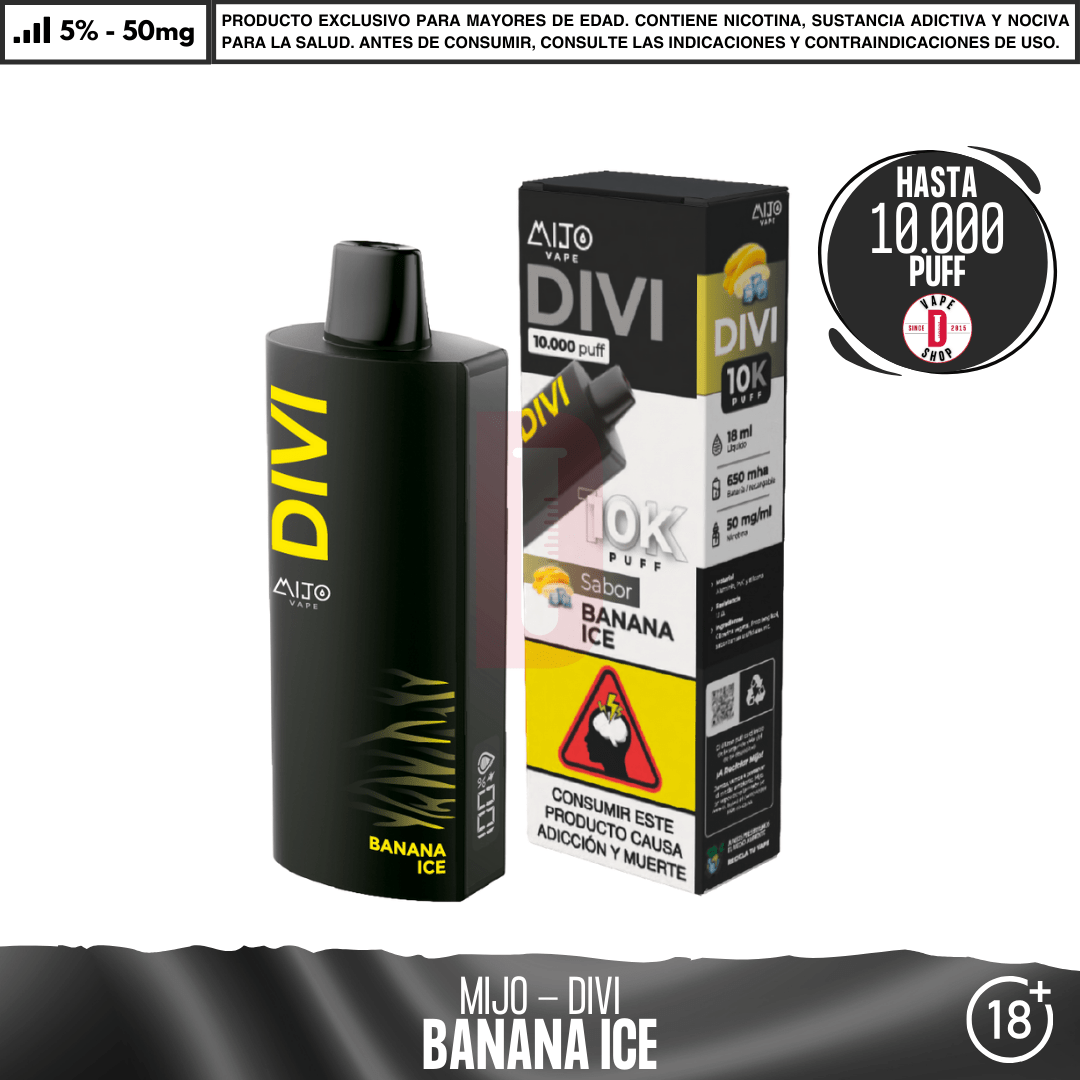 Mijo - Divi 10000 PUFF - Vape Desechable - Mijo | DIS-MITO-BAI-DIV-50