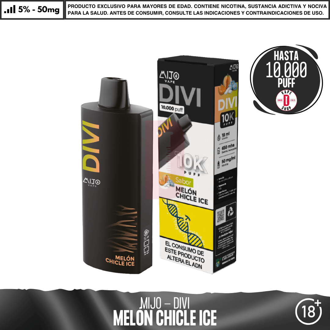 Mijo - Divi 10000 PUFF - Vape Desechable - Mijo | DIS-MITO-MCI-DIV-50
