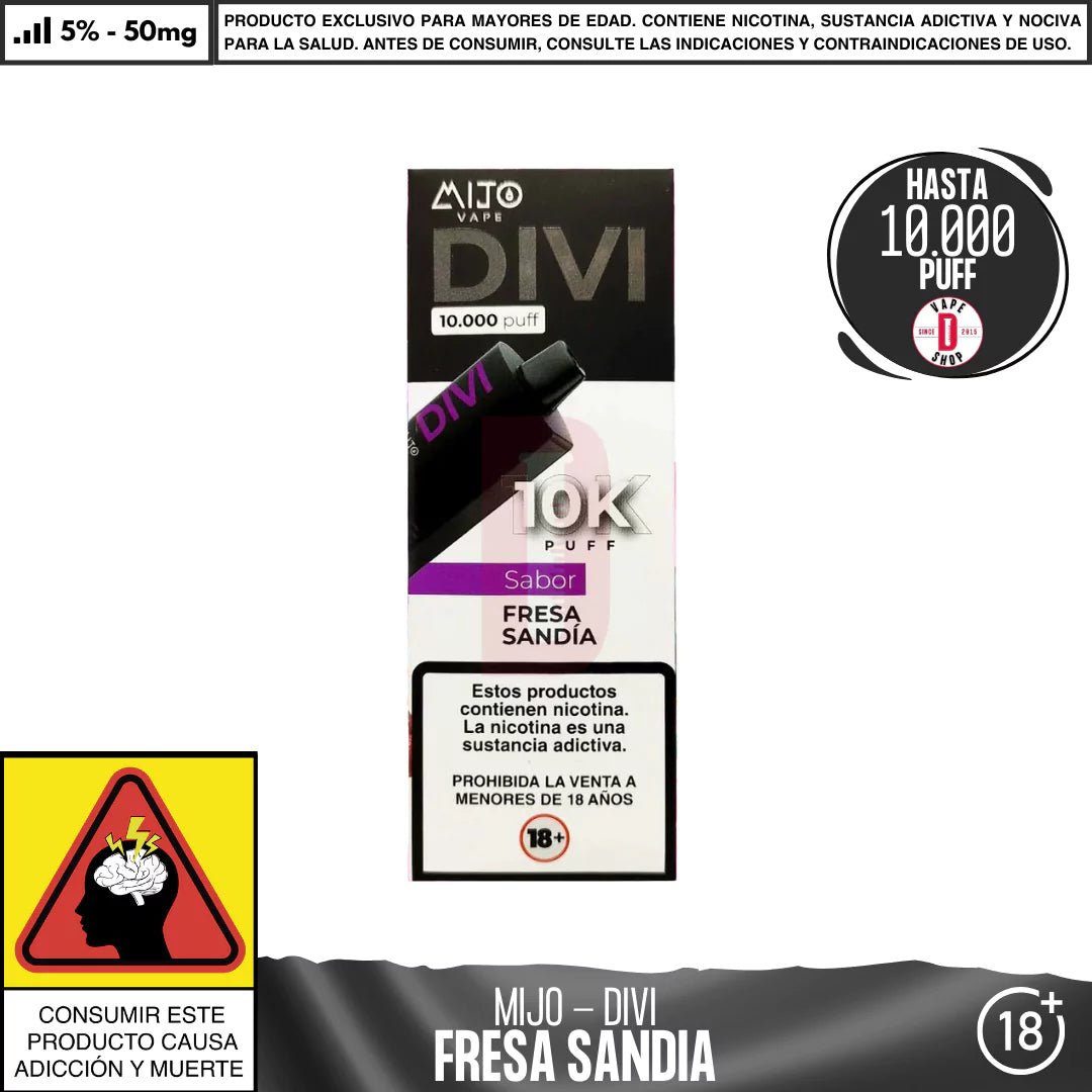 Mijo - Divi 10000 PUFF - Vape Desechable - Mijo | DIS - MITO - FRS - DIV - 50