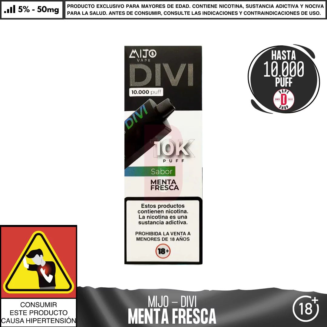 Mijo - Divi 10000 PUFF - Vape Desechable - Mijo | DIS - MITO - MEF - DIV - 50