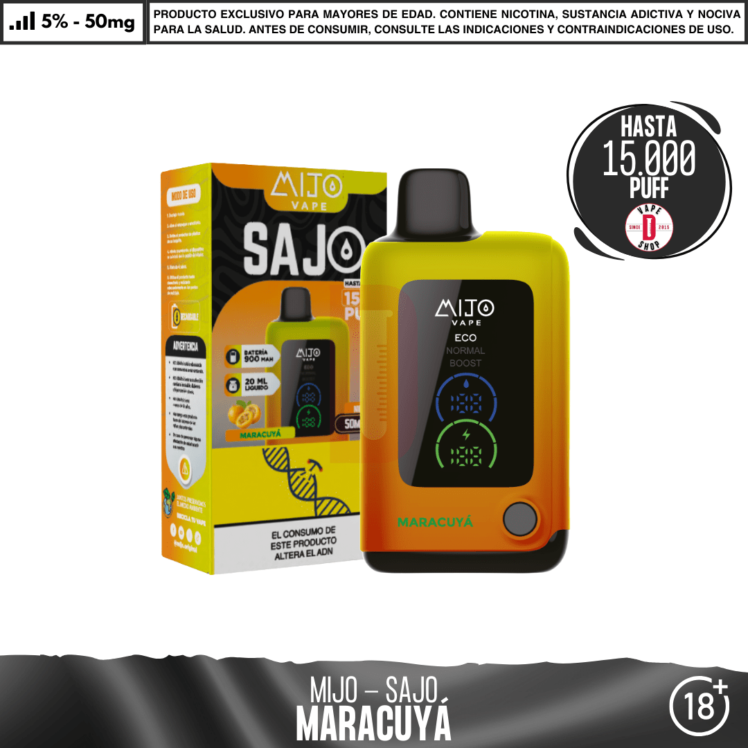 Mijo - Sajo 15000 PUFF - Vape Desechable - Mijo | DIS-MITO-MAR-SAJ-50