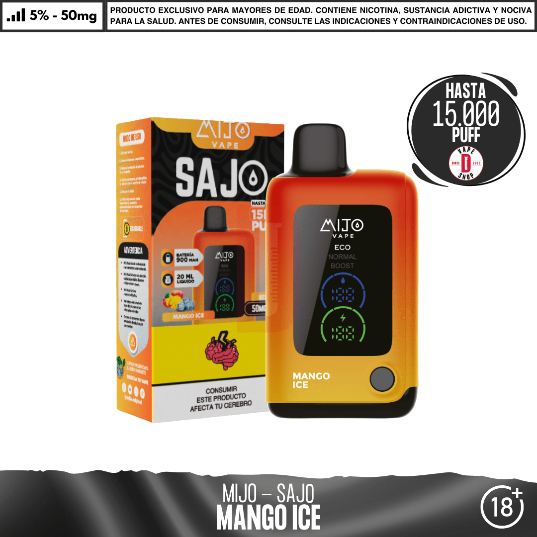 Mijo - Sajo 15000 PUFF - Vape Desechable - Mijo | DIS-MITO-MAN-SAJ-50