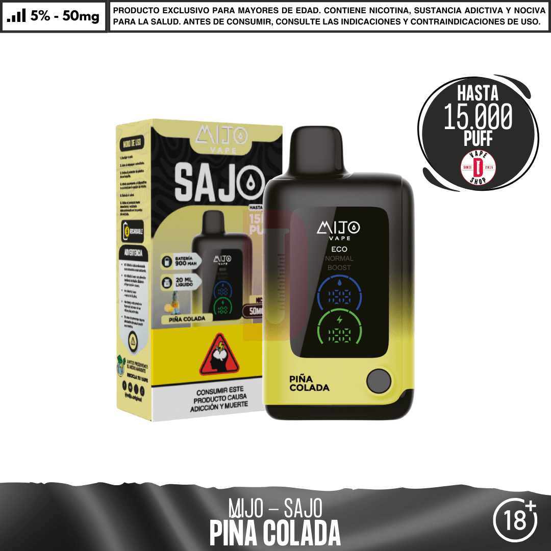 Mijo - Sajo 15000 PUFF - Vape Desechable - Mijo | DIS-MITO-PIC-SAJ-50