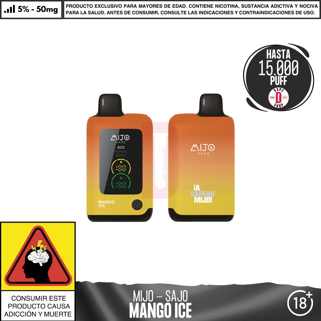 Mijo - Sajo 15000 PUFF - Vape Desechable - Mijo | DIS - MITO - MAN - SAJ - 50