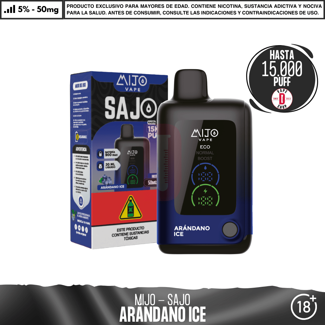 Mijo - Sajo 15000 PUFF - Vape Desechable - Mijo | DIS-MITO-ARI-SAJ-50