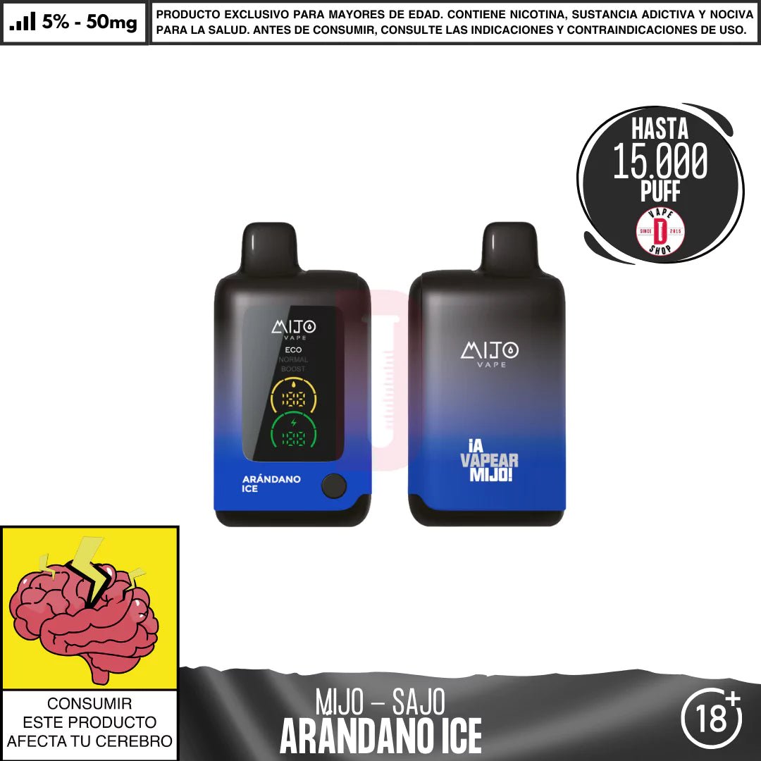 Mijo - Sajo 15000 PUFF - Vape Desechable - Mijo | DIS - MITO - ARI - SAJ - 50