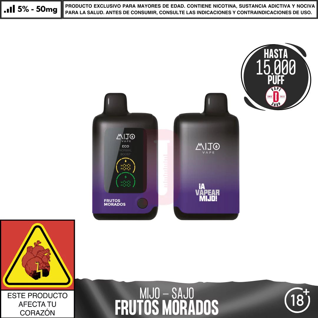Mijo - Sajo 15000 PUFF - Vape Desechable - Mijo | DIS - MITO - FRM - SAJ - 50