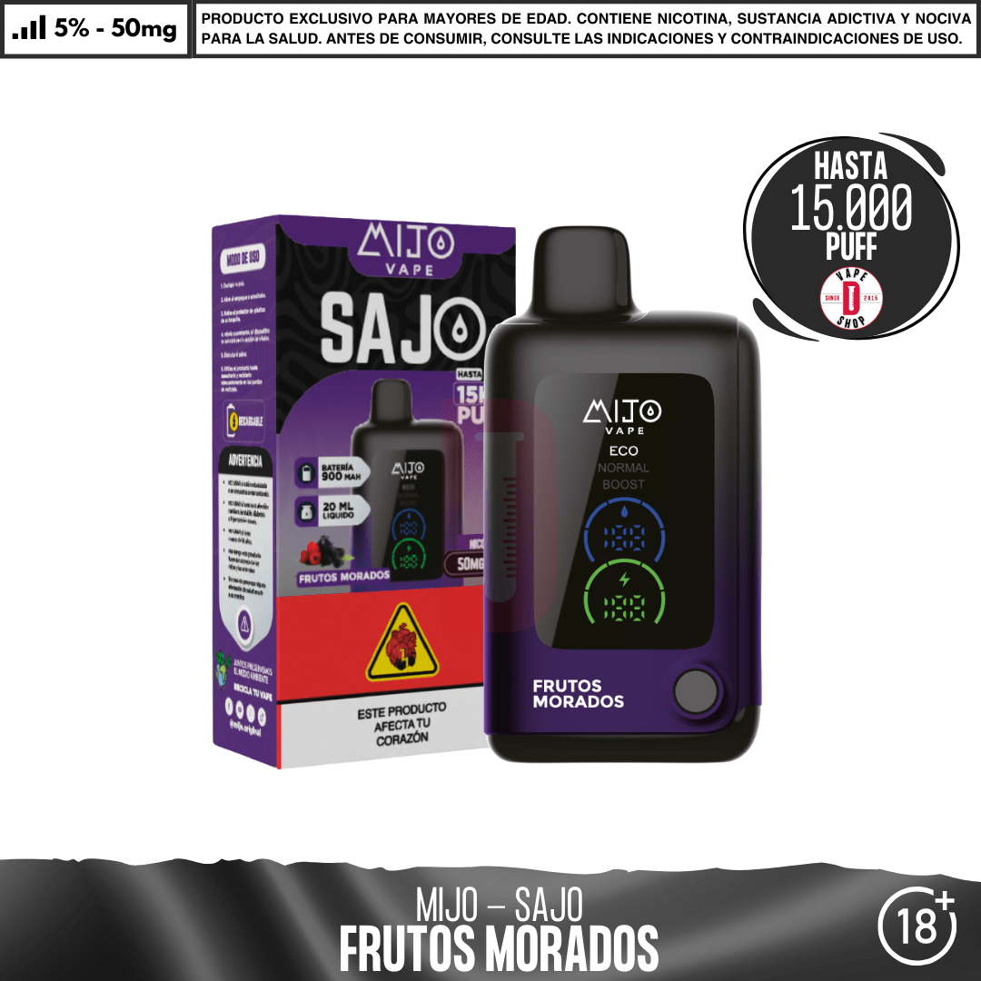 Mijo - Sajo 15000 PUFF - Vape Desechable - Mijo | DIS-MITO-FRM-SAJ-50