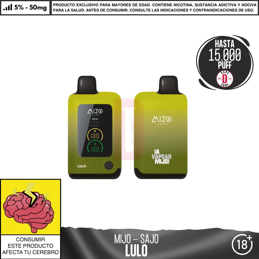 Mijo - Sajo 15000 PUFF - Vape Desechable - Mijo | DIS - MITO - LUL - SAJ - 50