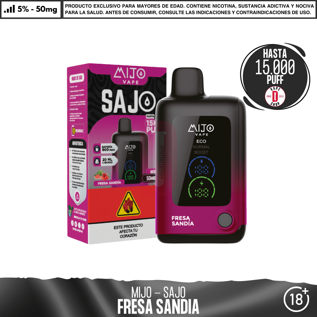 Mijo - Sajo 15000 PUFF - Vape Desechable - Mijo | DIS-MITO-FRS-SAJ-50