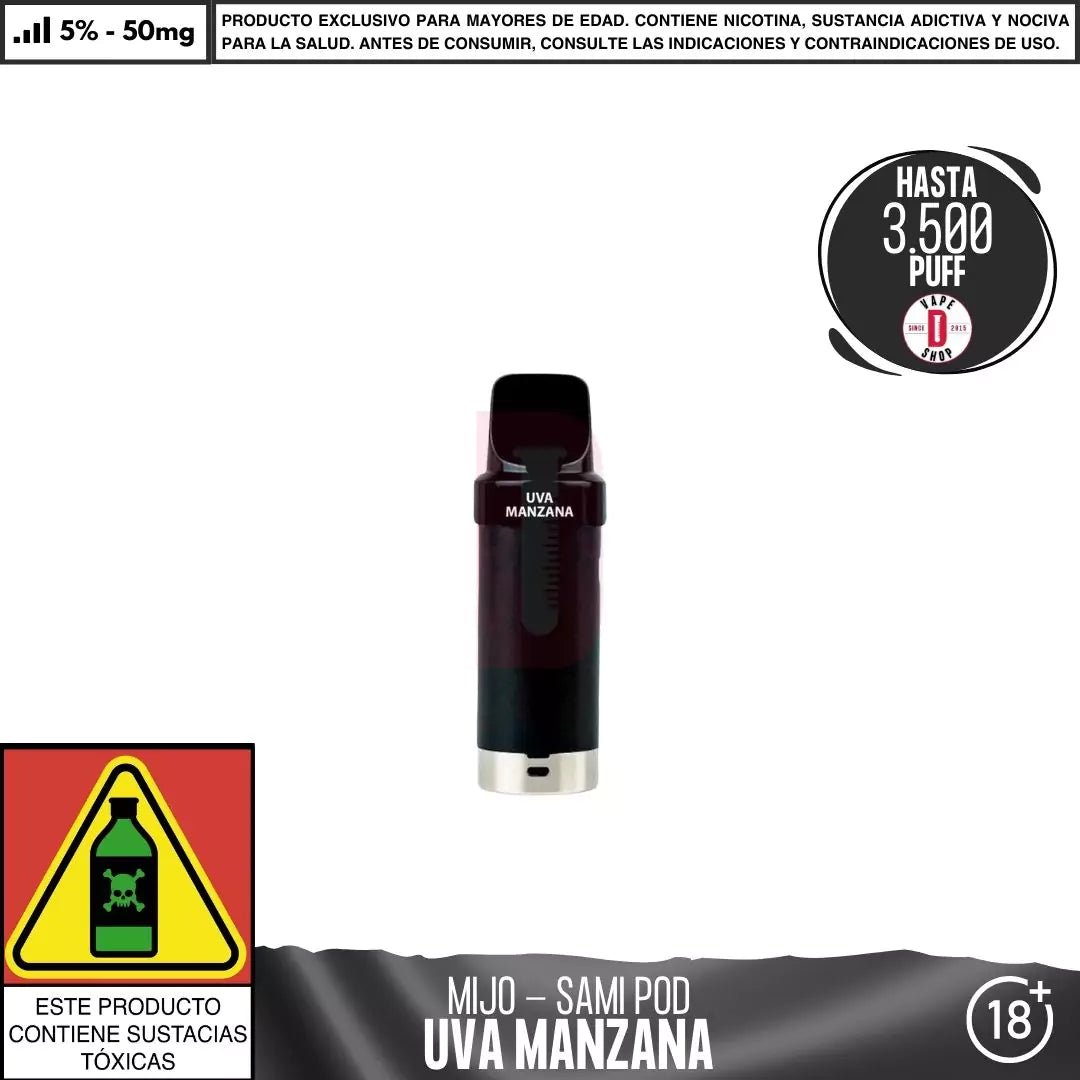 Mijo - Sami Pod NexMesh 3500 PUFF - Vape Desechable - Mijo | EQC - MITO - SM - PODS - UVM
