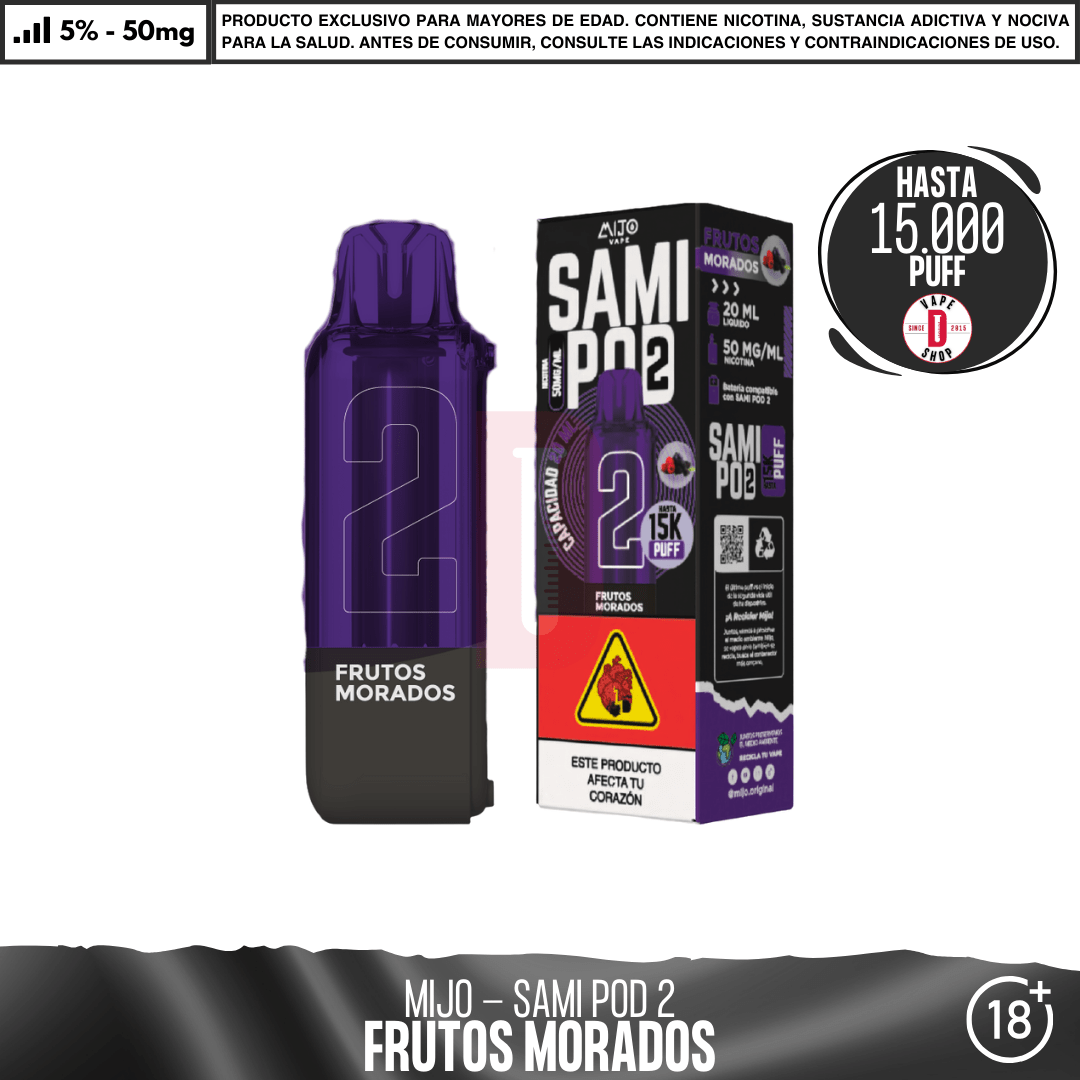 Mijo Vape - Sami pod 2 15000 PUFF - Vape Desechable - Mijo | EQC-MIJ-SM2-POD-5