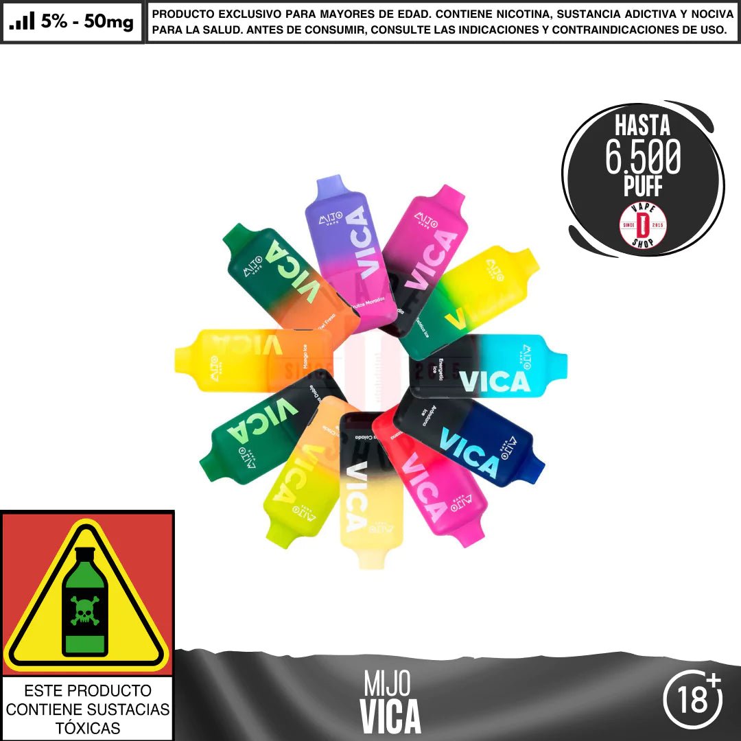 Mijo - Vica 6500 PUFF - Vape Desechable - Mijo | DIS - MITO - ARI - VIC - 50