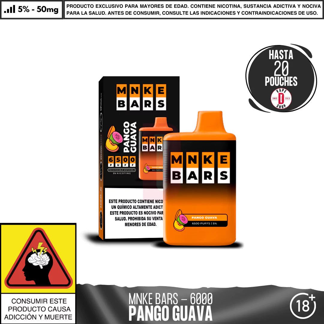MNKE - BARS 6500 PUFF - Vape Desechable - MNKE | DIS - MNK - BAR - PGU - 50