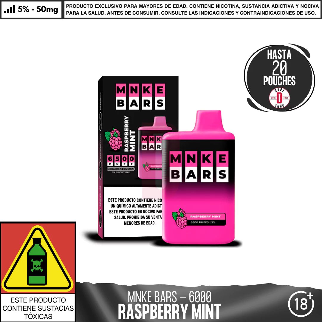 MNKE - BARS 6500 PUFF - Vape Desechable - MNKE | DIS - MNK - BAR - RAM - 50