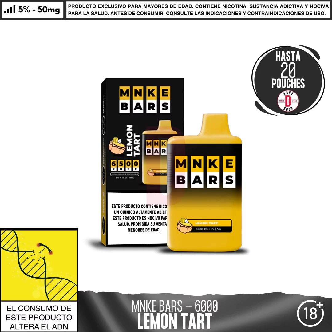 MNKE - BARS 6500 PUFF - Vape Desechable - MNKE | DIS - MNK - BAR - LTA - 50