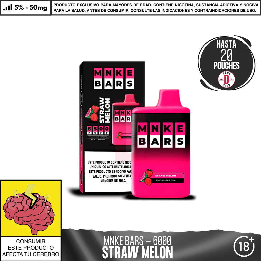 MNKE - BARS 6500 PUFF - Vape Desechable - MNKE | DIS - MNK - BAR - SME - 50