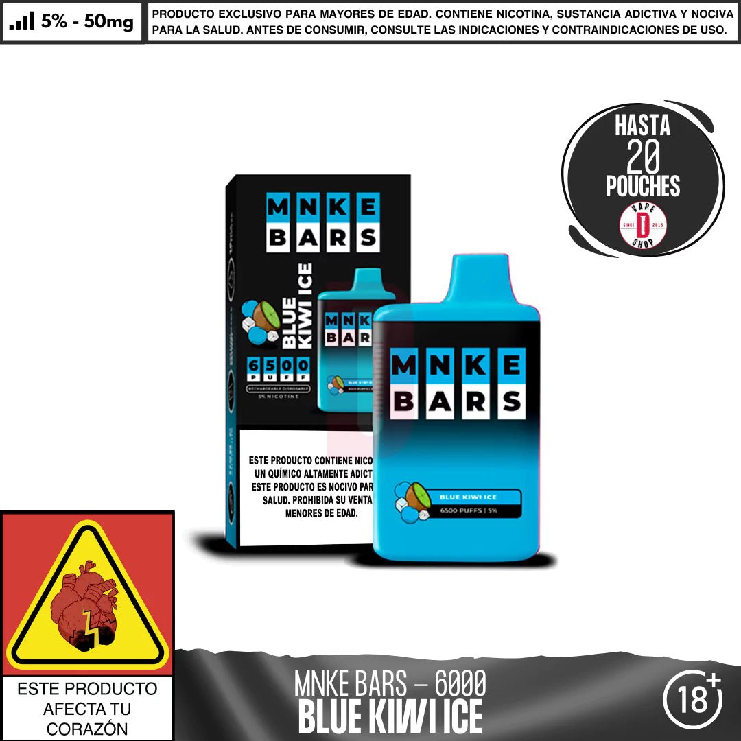 MNKE - BARS 6500 PUFF - Vape Desechable - MNKE | DIS - MNK - BAR - BKI - 50