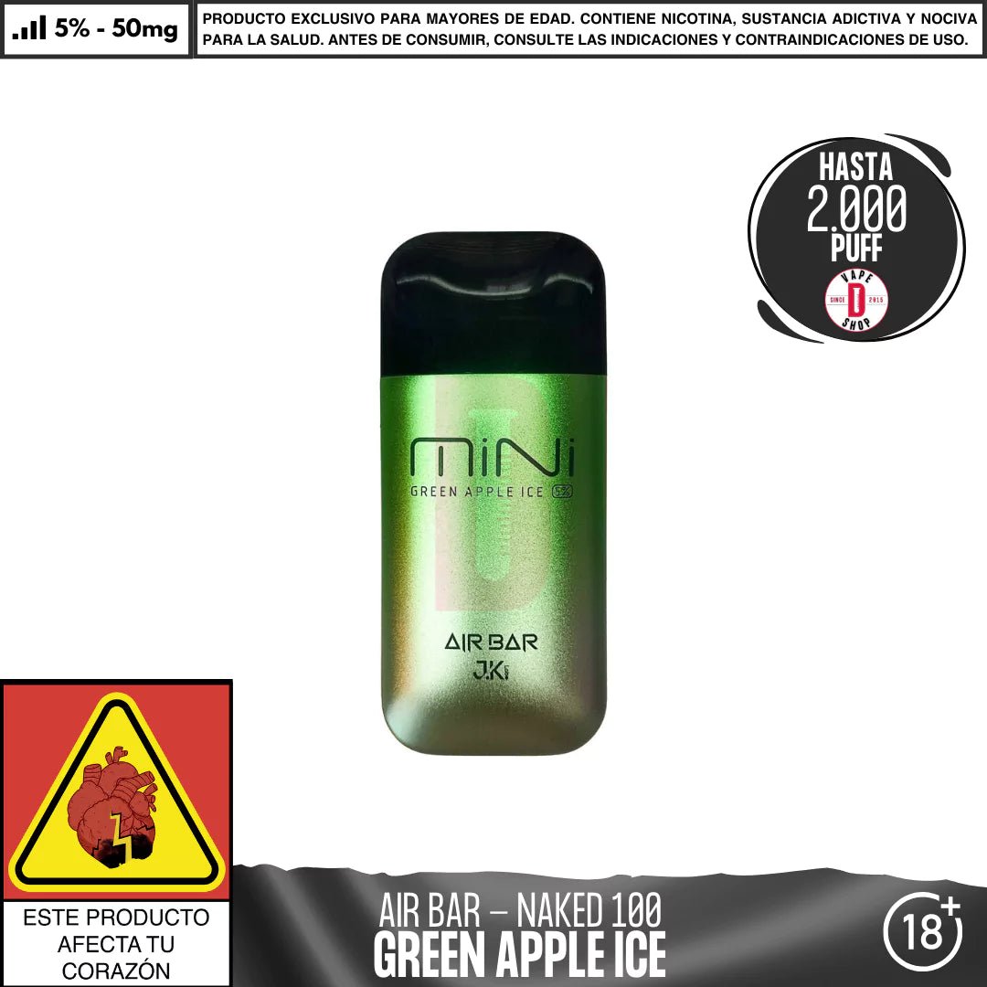 Naked 100 - Air Bar Mini 2.000 PUFF - Vape Desechable - Naked 100 | DIS - NA1 - ABM - GAI