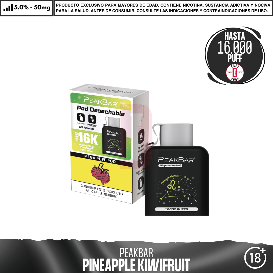 PeakBar Pods - 16000 Puff - Vape Desechable - Evapify | EQC-EVA-PEB-POD-PIK
