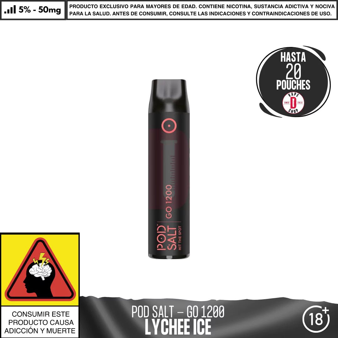 Pod Salt - GO 1200 PUFF - Vape Desechable - Pod Salt | DIS - POS - GO - 1.2K - LYI