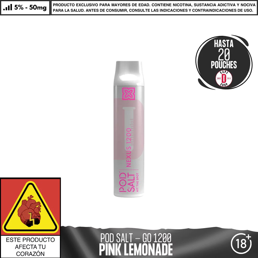 Pod Salt - GO 1200 PUFF - Vape Desechable - Pod Salt | DIS - POS - GO - 1.2K - PIL