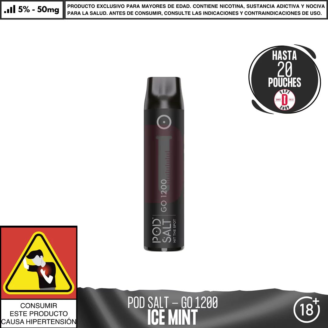 Pod Salt - GO 1200 PUFF - Vape Desechable - Pod Salt | DIS - POS - GO - 1.2K - ICM
