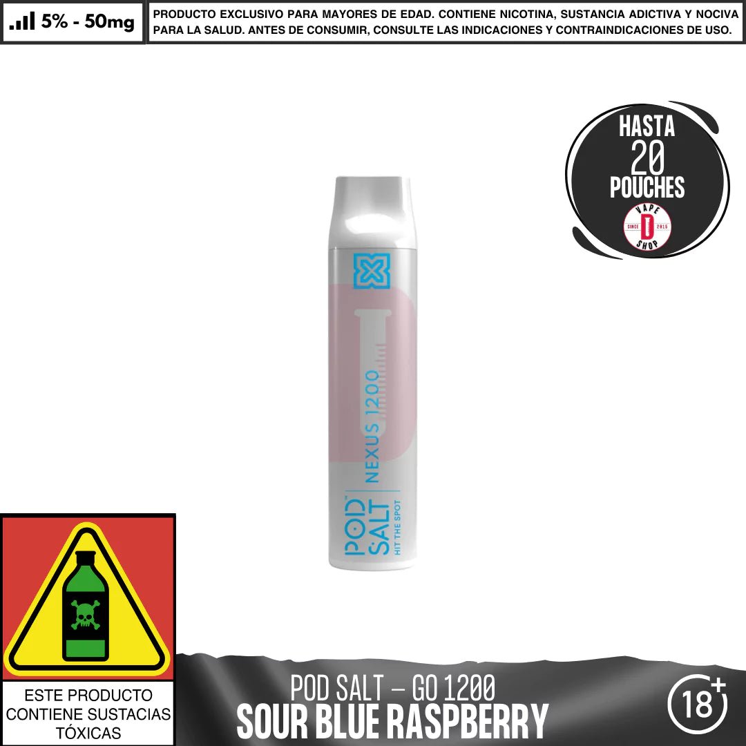 Pod Salt - GO 1200 PUFF - Vape Desechable - Pod Salt | DIS - POS - GO - 1.2K - SBR