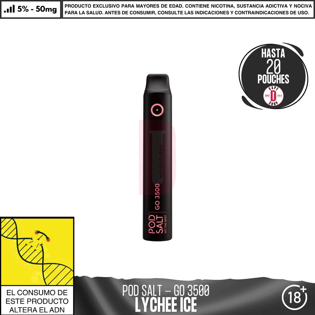 Pod Salt - GO 3500 PUFF - Vape Desechable - Pod Salt | DIS - POS - GO - 3.5K - LYI