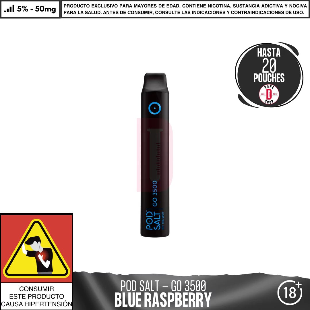 Pod Salt - GO 3500 PUFF - Vape Desechable - Pod Salt | DIS - POS - GO - 3.5K - BLR