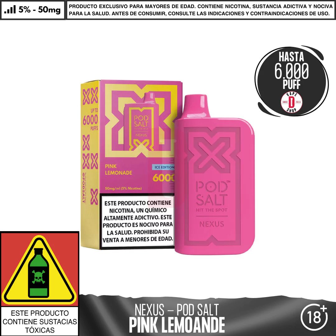 Pod Salt - Nexus 6000 PUFF - Vape Desechable - Pod Salt | DIS - POS - NEX - PIL
