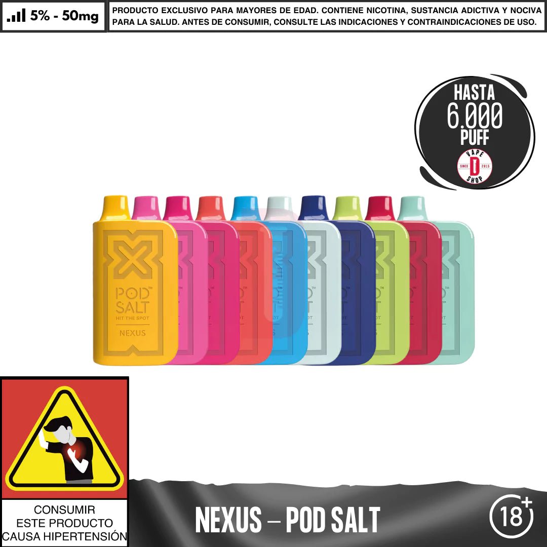 Pod Salt - Nexus 6000 PUFF - Vape Desechable - Pod Salt | DIS - POS - NEX - ALG