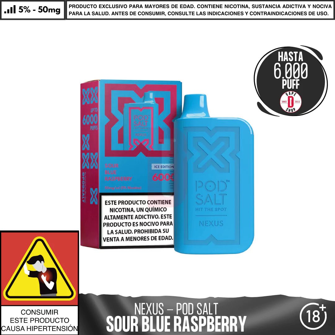 Pod Salt - Nexus 6000 PUFF - Vape Desechable - Pod Salt | DIS - POS - NEX - SBR