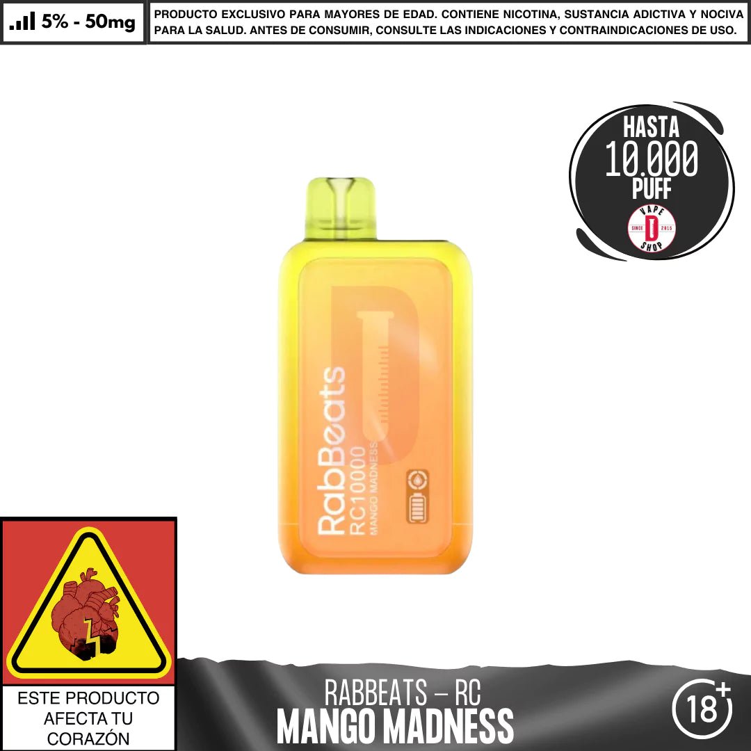RabBeats - RC 10000 PUFF - Vape Desechable - RabBeats | DIS - RABE - RC10 - MAM