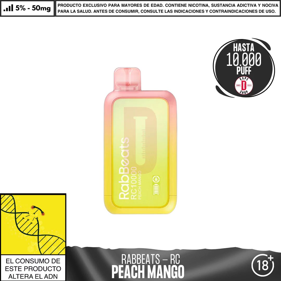 RabBeats - RC 10000 PUFF - Vape Desechable - RabBeats | DIS - RABE - RC10 - PEM