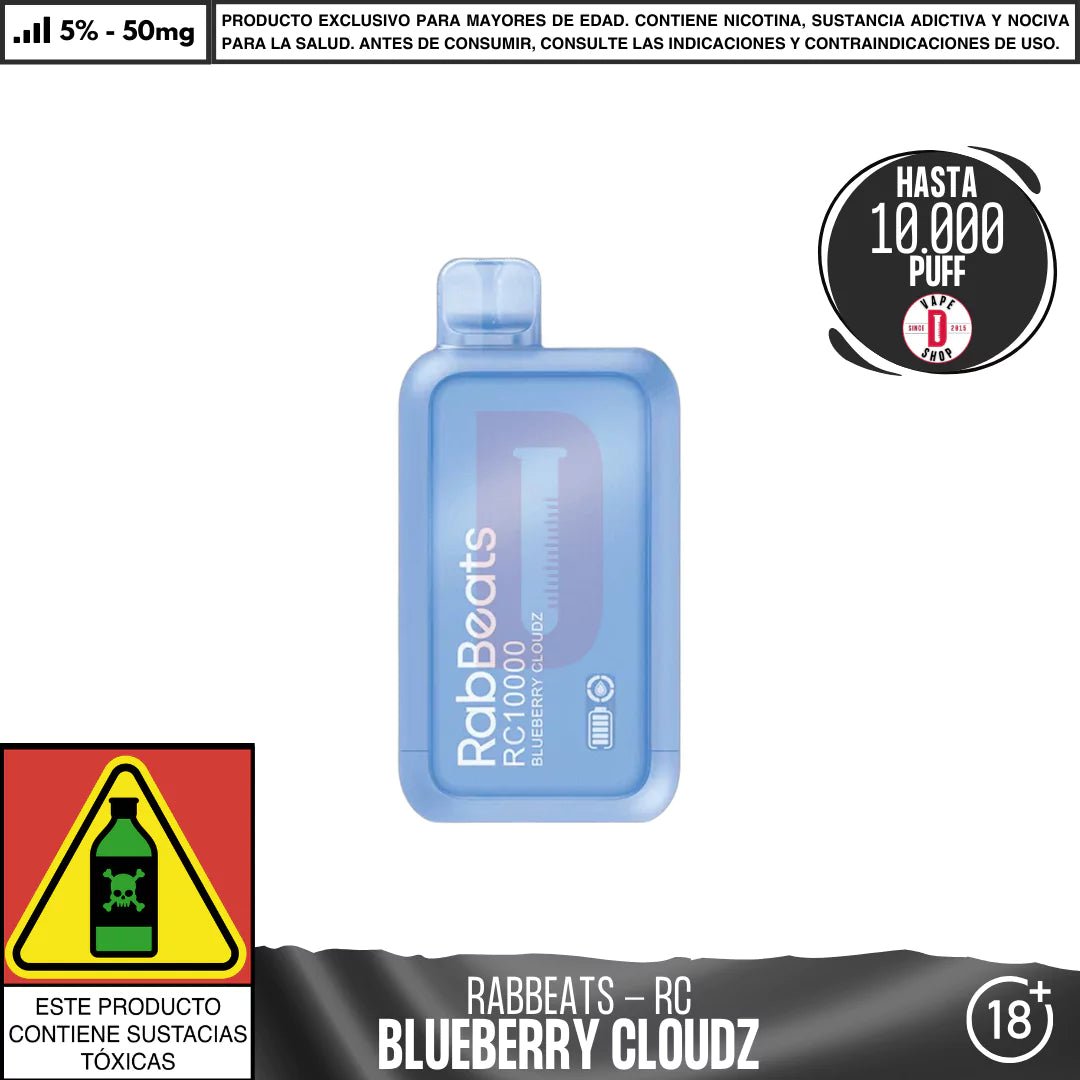 RabBeats - RC 10000 PUFF - Vape Desechable - RabBeats | DIS - RABE - RC10 - BLC