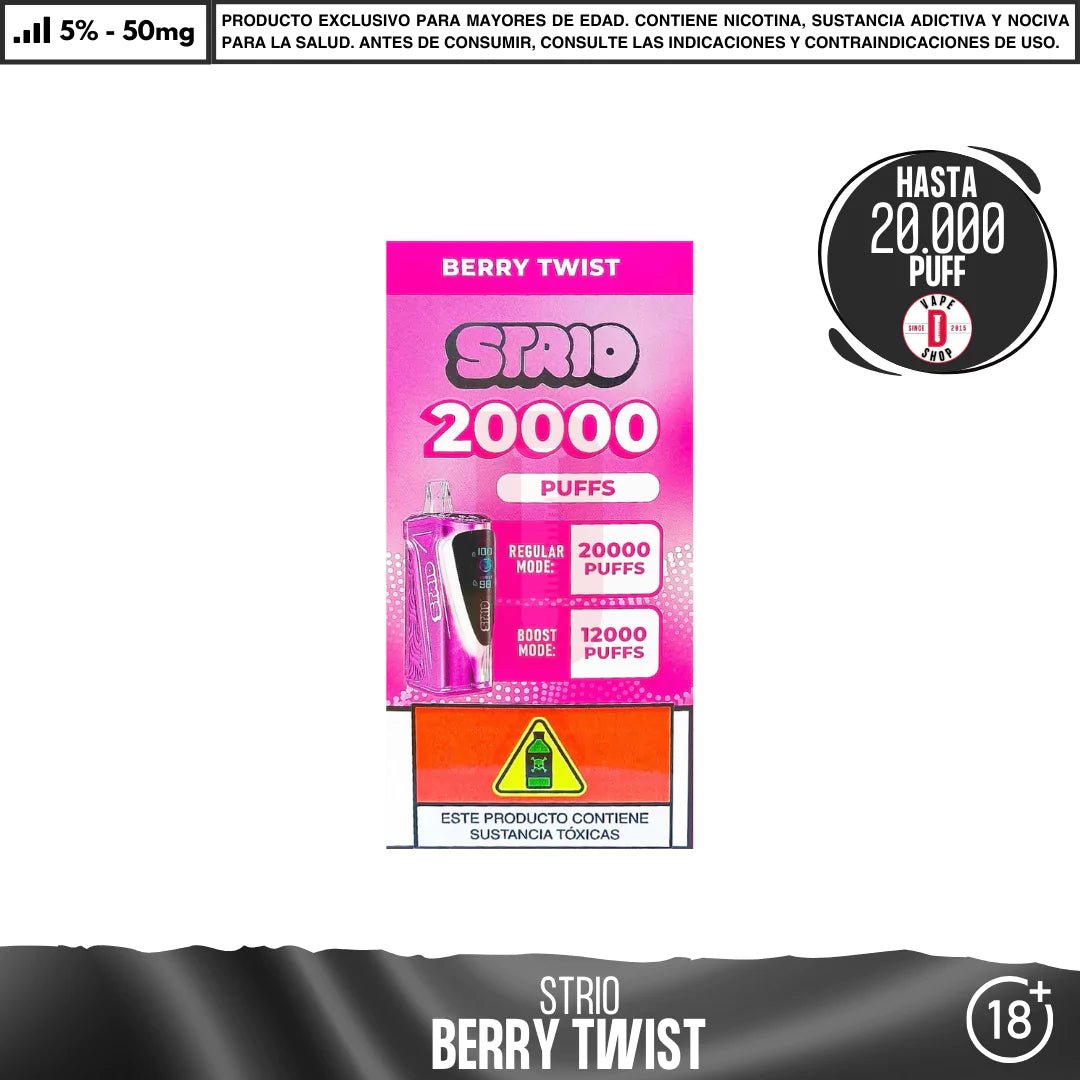 STRIO - 20000 Puffs - Vape Desechable - Strio | DIS - STR - 20K - BT