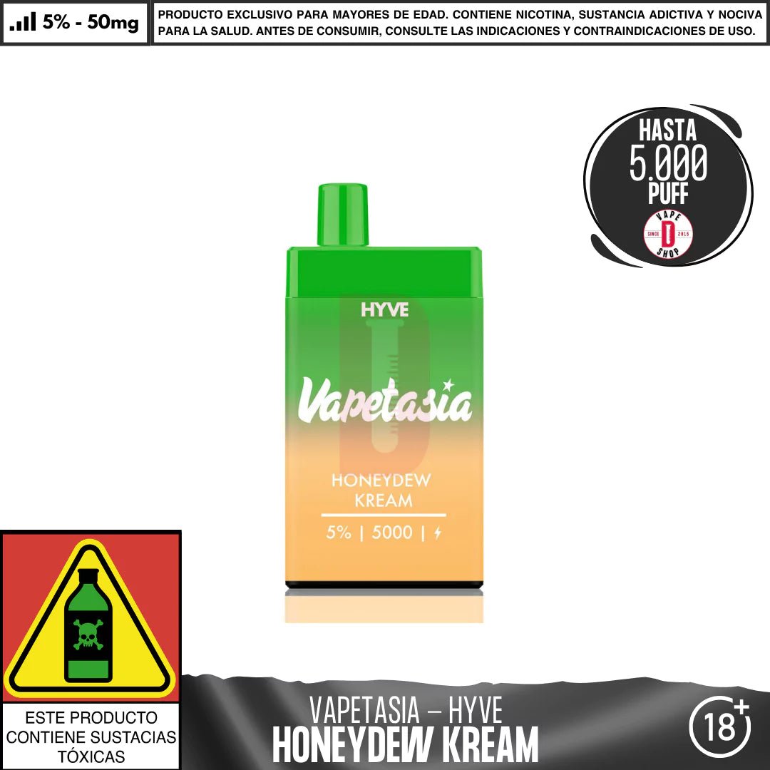 Vapetasia - Hyve 5000 PUFF - Vape Desechable - Vapetasia | DIS - VSIA - HYV - HOK