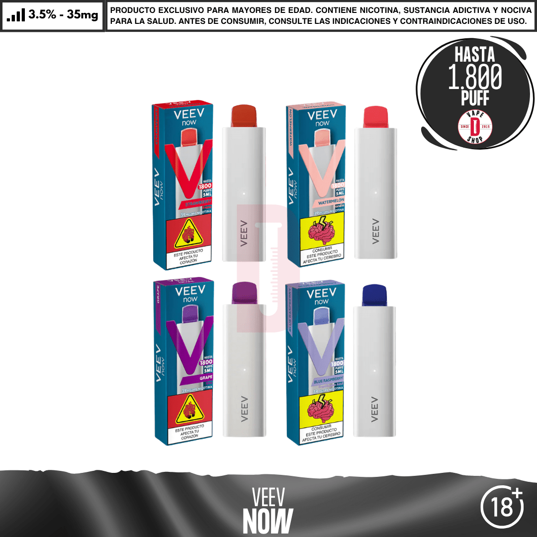 VEEV - NOW 1800 Puffs - Vape Desechable - Veev | DIS-VEV-18K-BLM