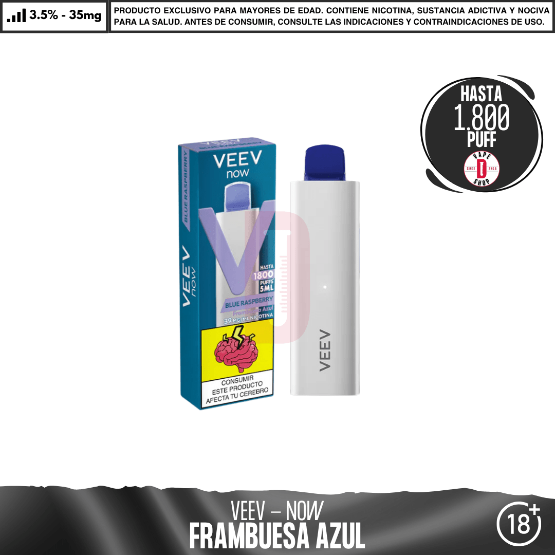 VEEV - NOW 1800 Puffs - Vape Desechable - Veev | DIS-VEV-18K-BLR
