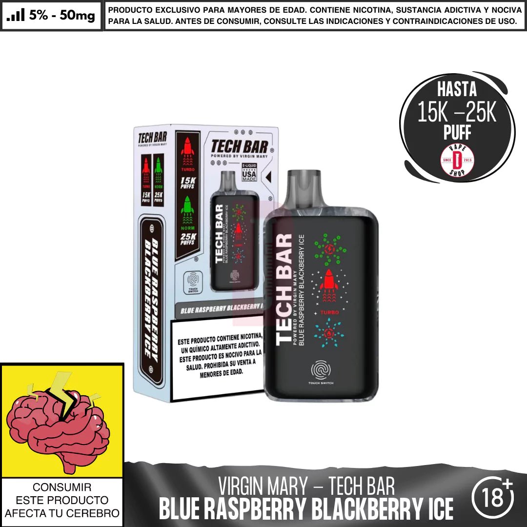 Virgin Mary - Tech Bar 25000 PUFF - Vape Desechable - Virgin Mary | DIS - VIM - TEB - 25K - BRB