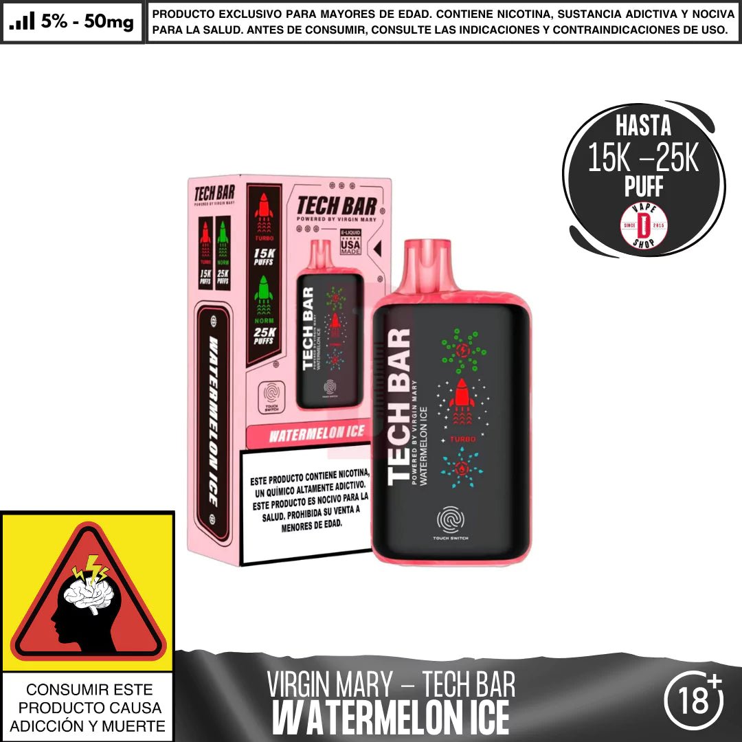 Virgin Mary - Tech Bar 25000 PUFF - Vape Desechable - Virgin Mary | DIS - VIM - TEB - 25K - WAI